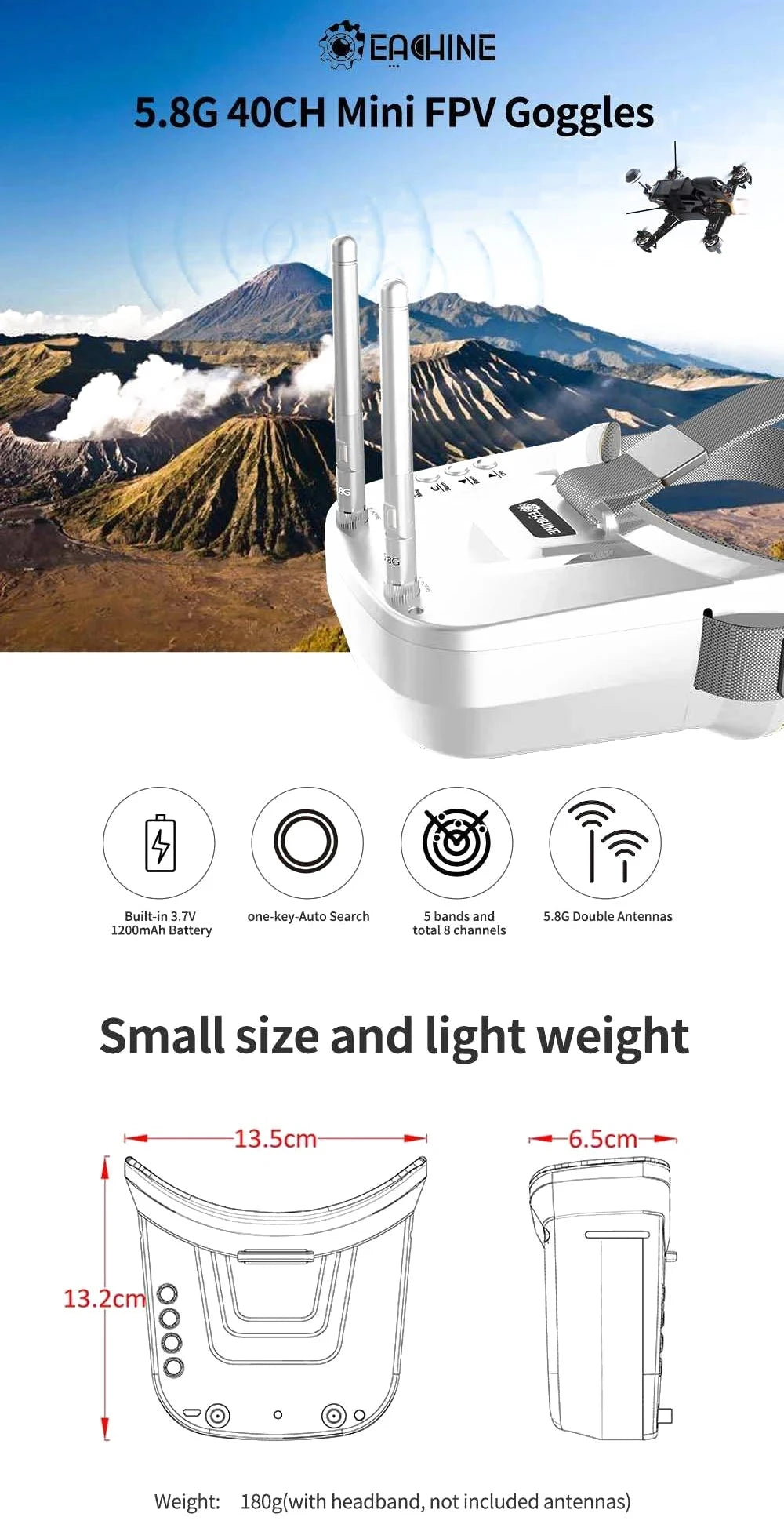 Eachine VR009 Mini Analog Goggles