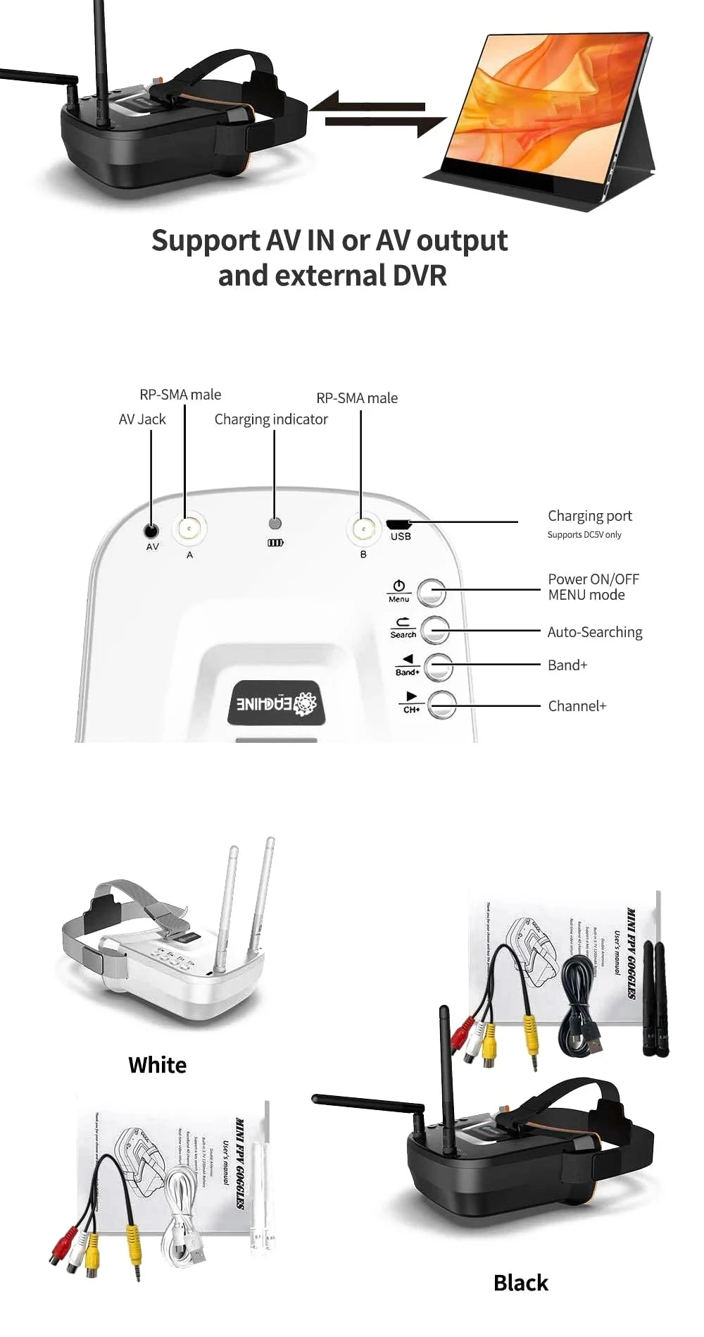 Eachine VR009 Mini Analog Goggles