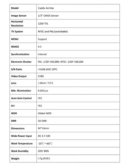CADDX Ant Lite