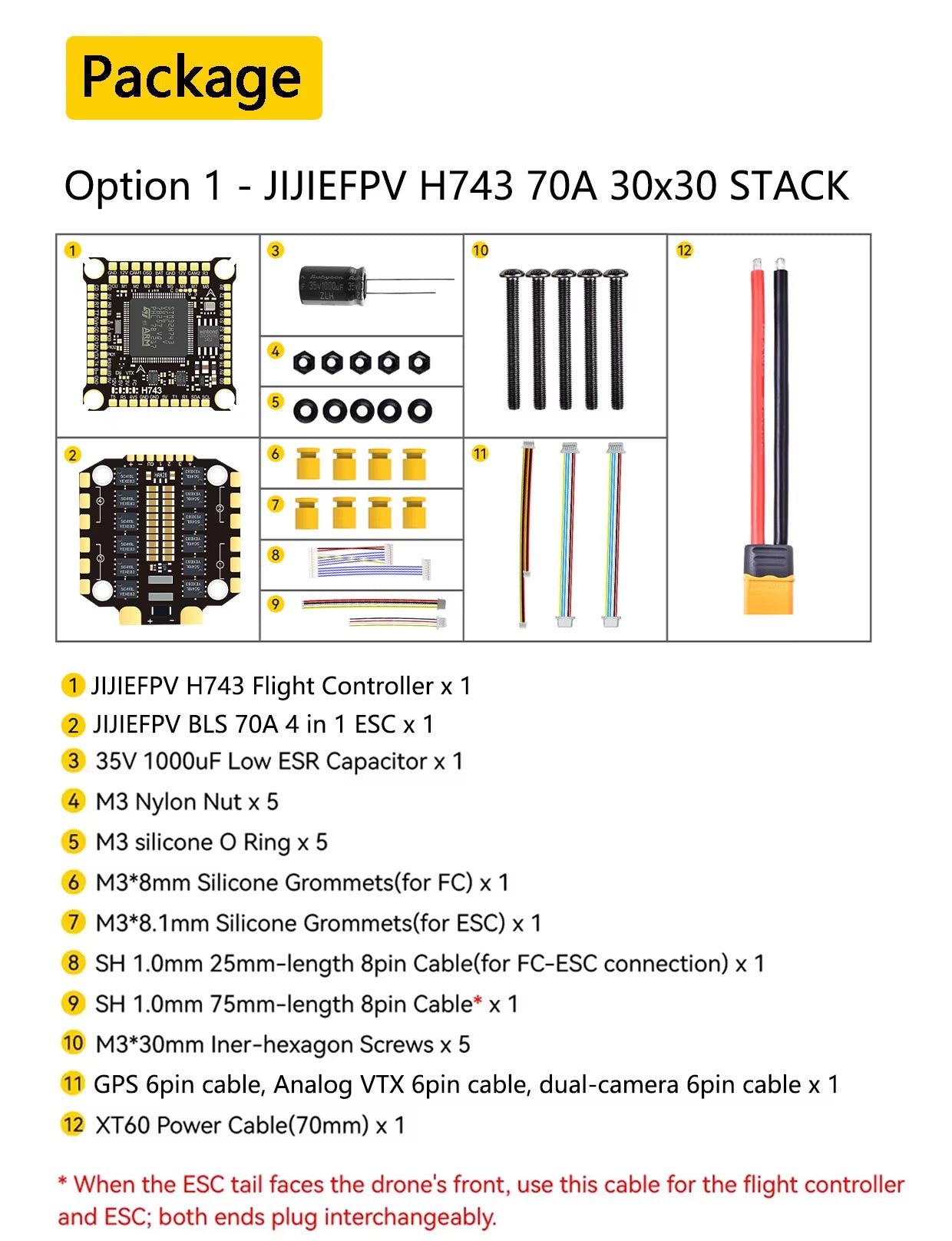 DAKEFPV H743 8S 70A Stack