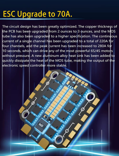 DAKEFPV H743 8S 70A Stack