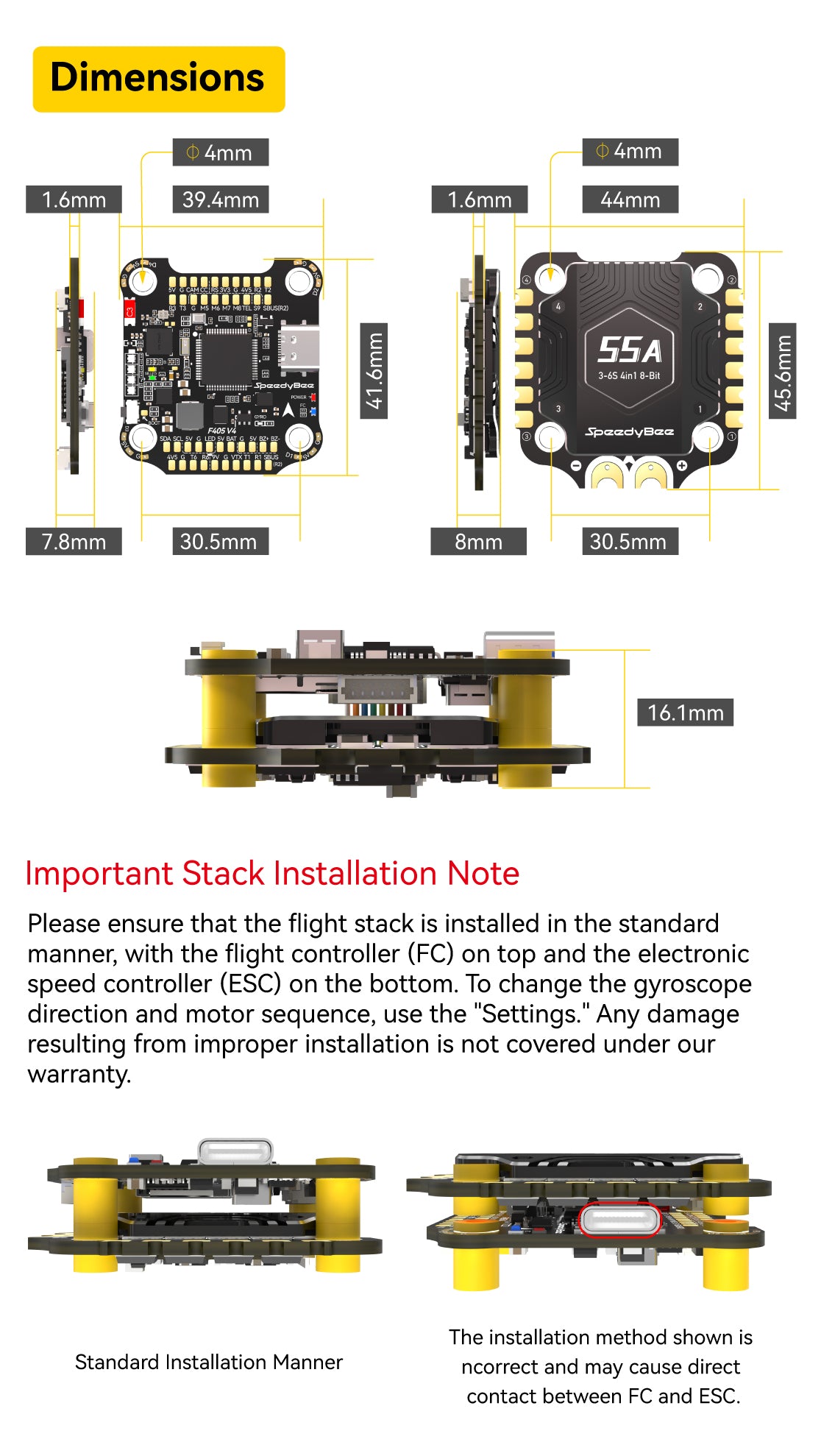 SpeedyBee F405 V4 55A Stack